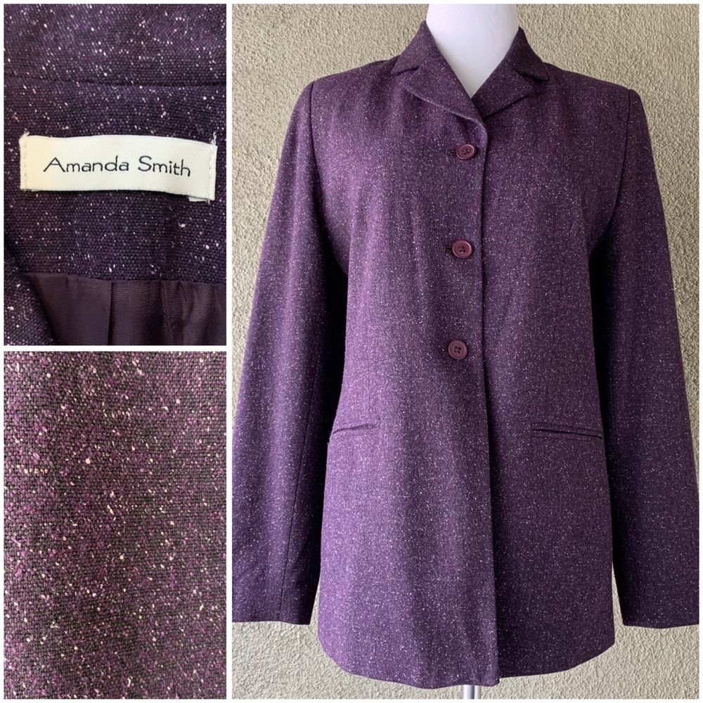 “Amanda Smith” Purple Heather Jacket size 8